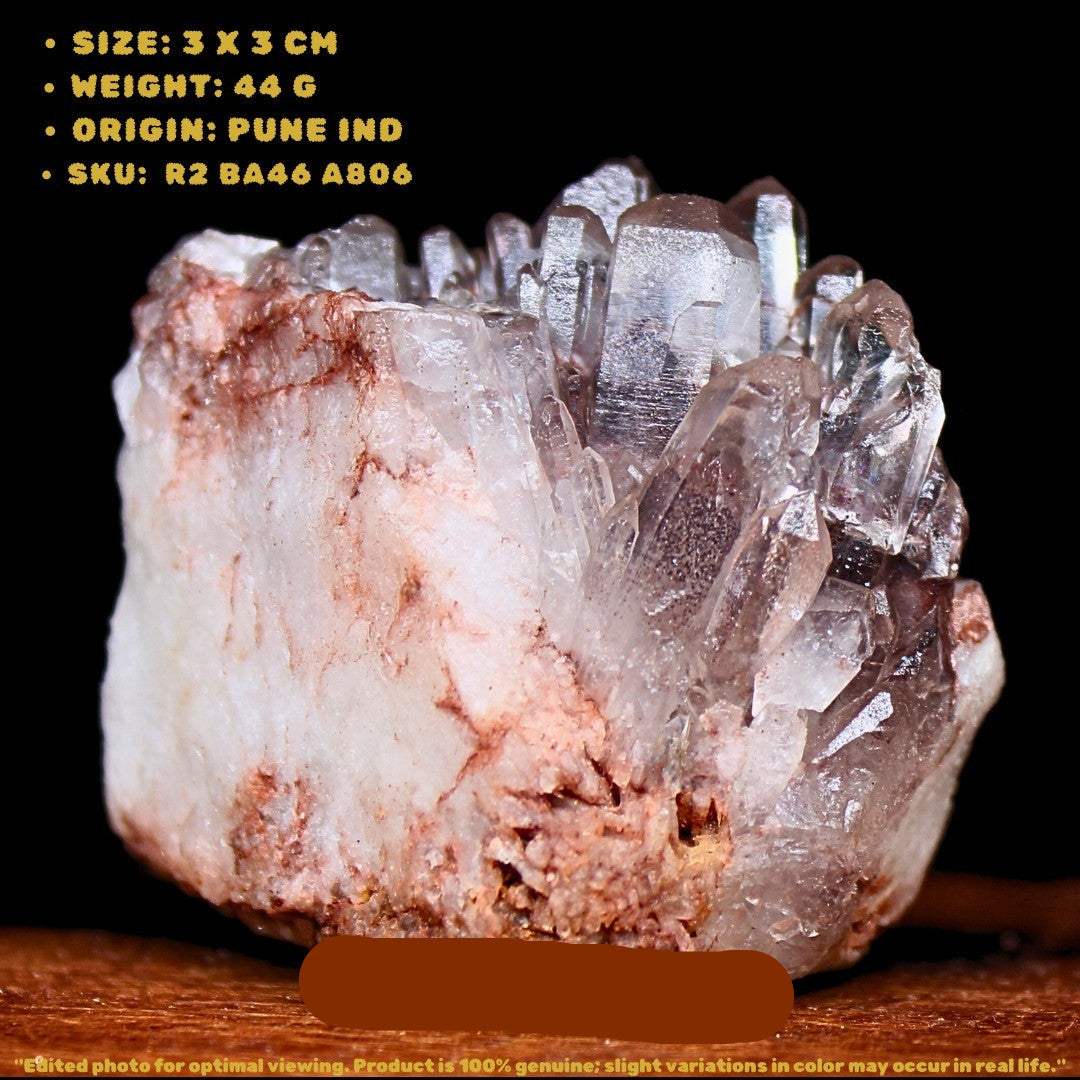 Mini Phantom Quartz Crystal 14g 5x3 cm Natural Healing Stone from India