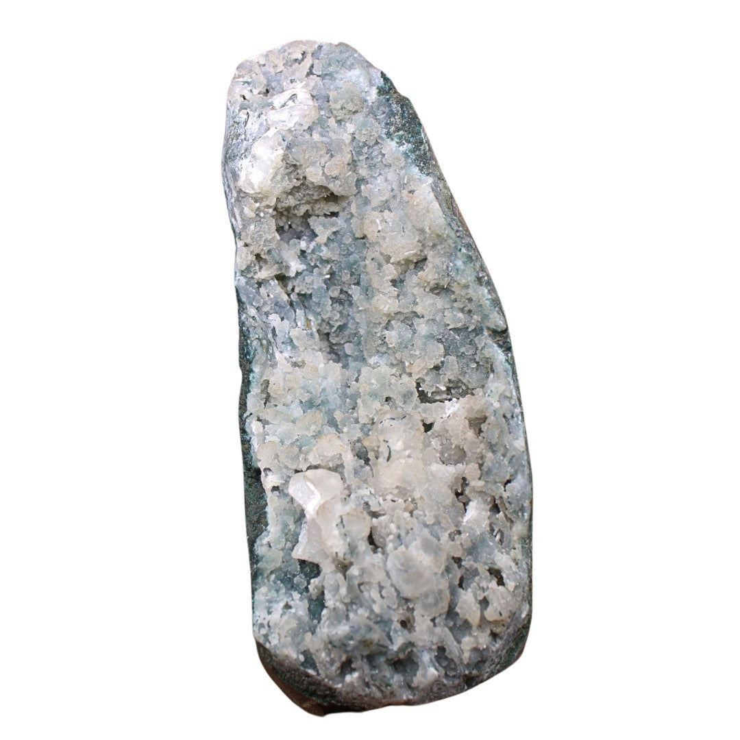 Natural Chalcedony Geode Cluster 1.2kg | 18x8 cm | Healing Crystal for Calm