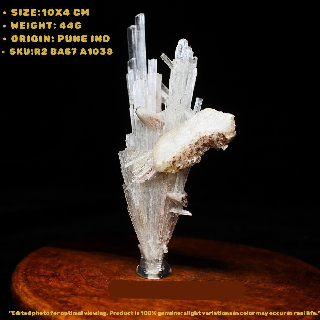 Natural Scolecite Cluster Stone 44g 10x4 cm Calming Energy for Meditation