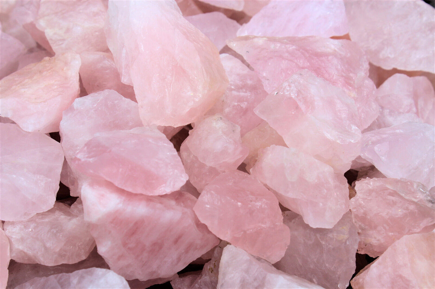 Single Large Rough Rose Quartz Crystal | 2"–3" Natural Raw Love Stone | Healing Specimen