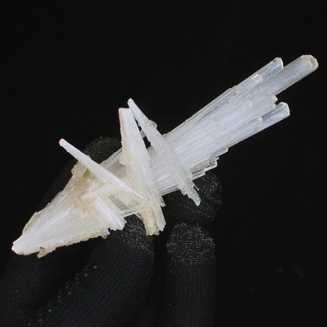 Natural Scolecite Crystal Cluster 52g White Zeolite Mineral from India