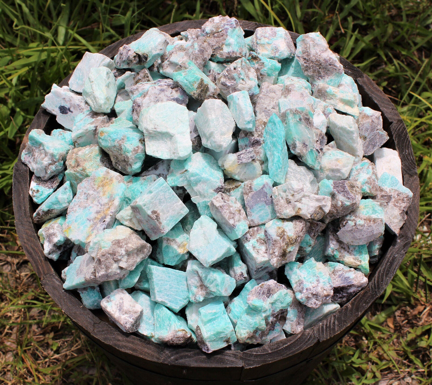 1/2 lb Lot Bulk Natural Rough Amazonite Crystal Healing Raw (8 oz)