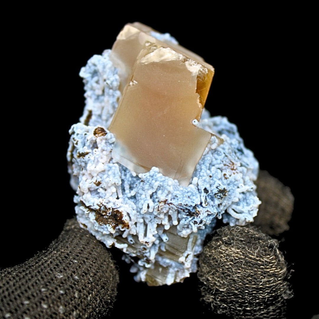 Rare Rainbow Calcite with Mordenite 62g Zeolite Mineral India Specimen