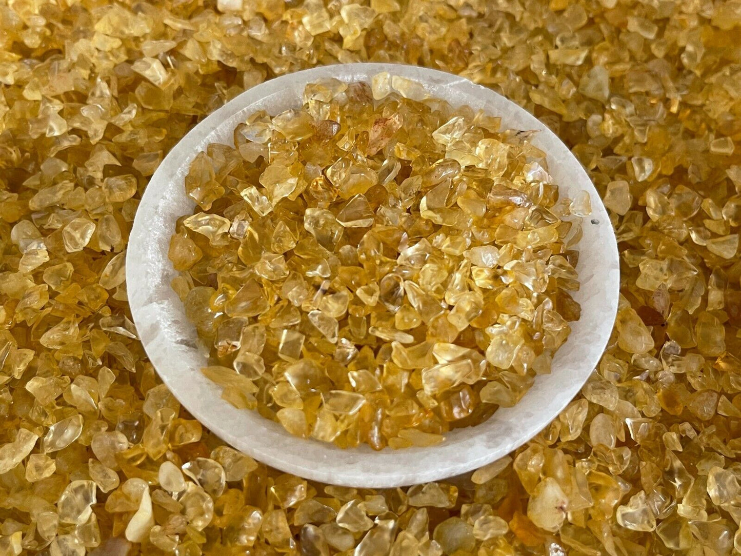Grade A+++Citrine Semi Tumbled Gemstone Mini Chips 3 - 6 mm, Wholesale Bulk Lot