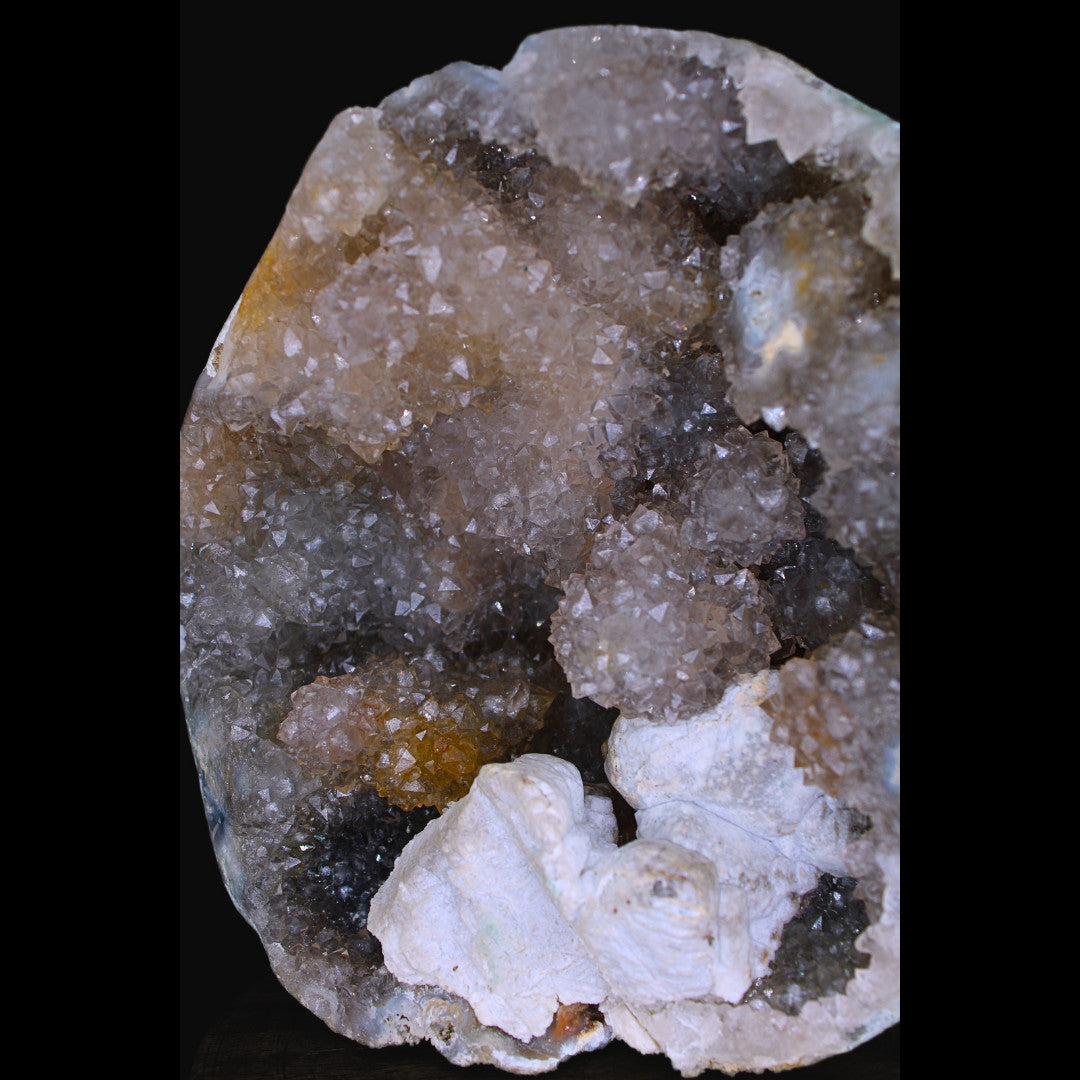 Huge 3.53 Lbs Smokey Tuxedo Amethyst Cluster | Rare Georgia Quartz Crystal