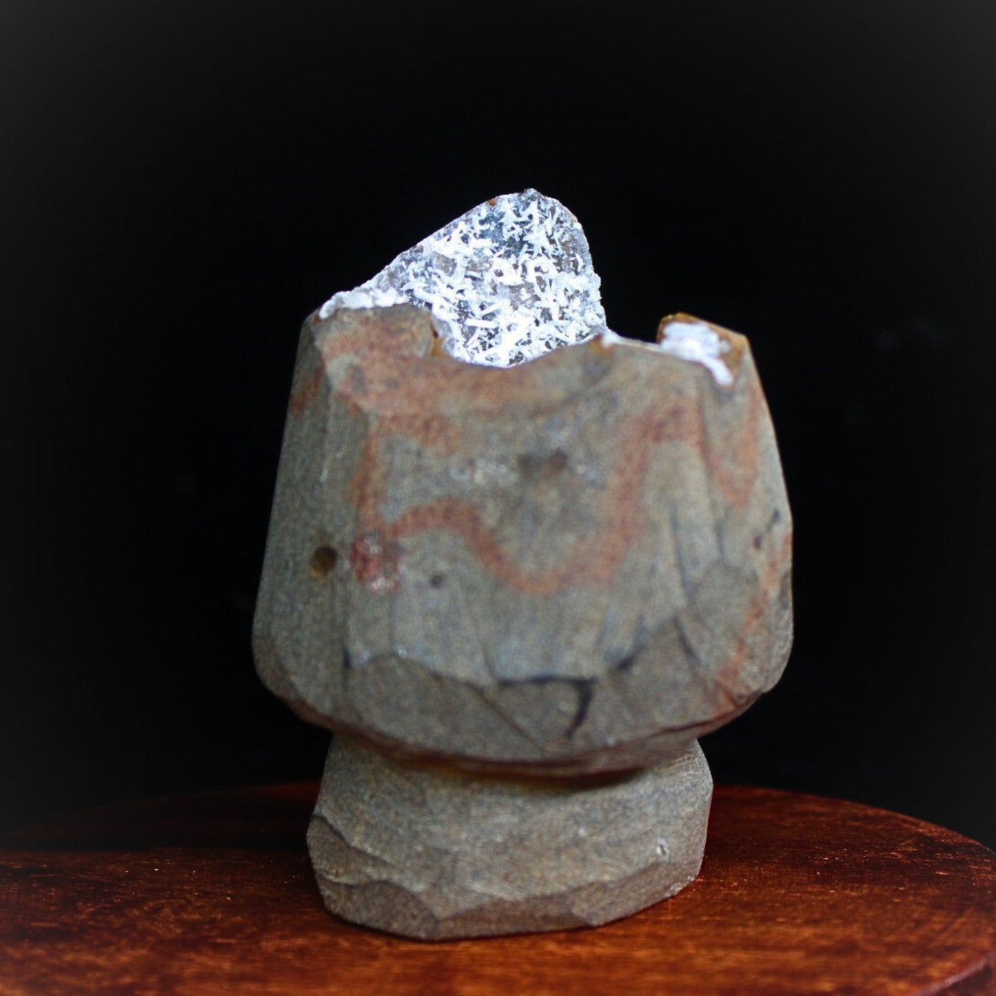 345g High-Quality Scolecite Geode Beautiful Natural Healing Minerals