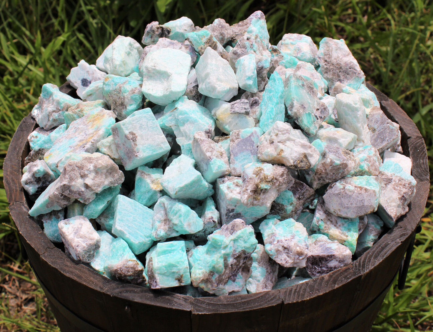 1/2 lb Lot Bulk Natural Rough Amazonite Crystal Healing Raw (8 oz)