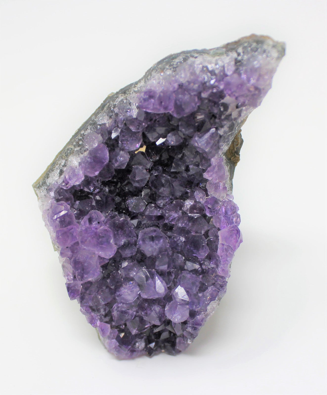 Stunning LARGE Amethyst Cut Base Cluster, Crystal Quartz Geode 8 - 11 oz