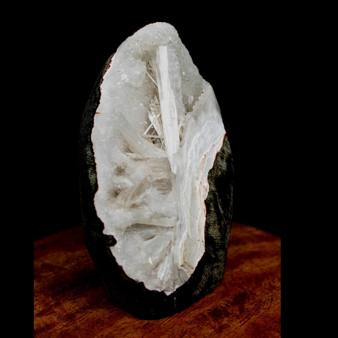 290g High-qualit Scolecite Spray 290g Zeolite Geode Crystal Cluster Natural Mineral India