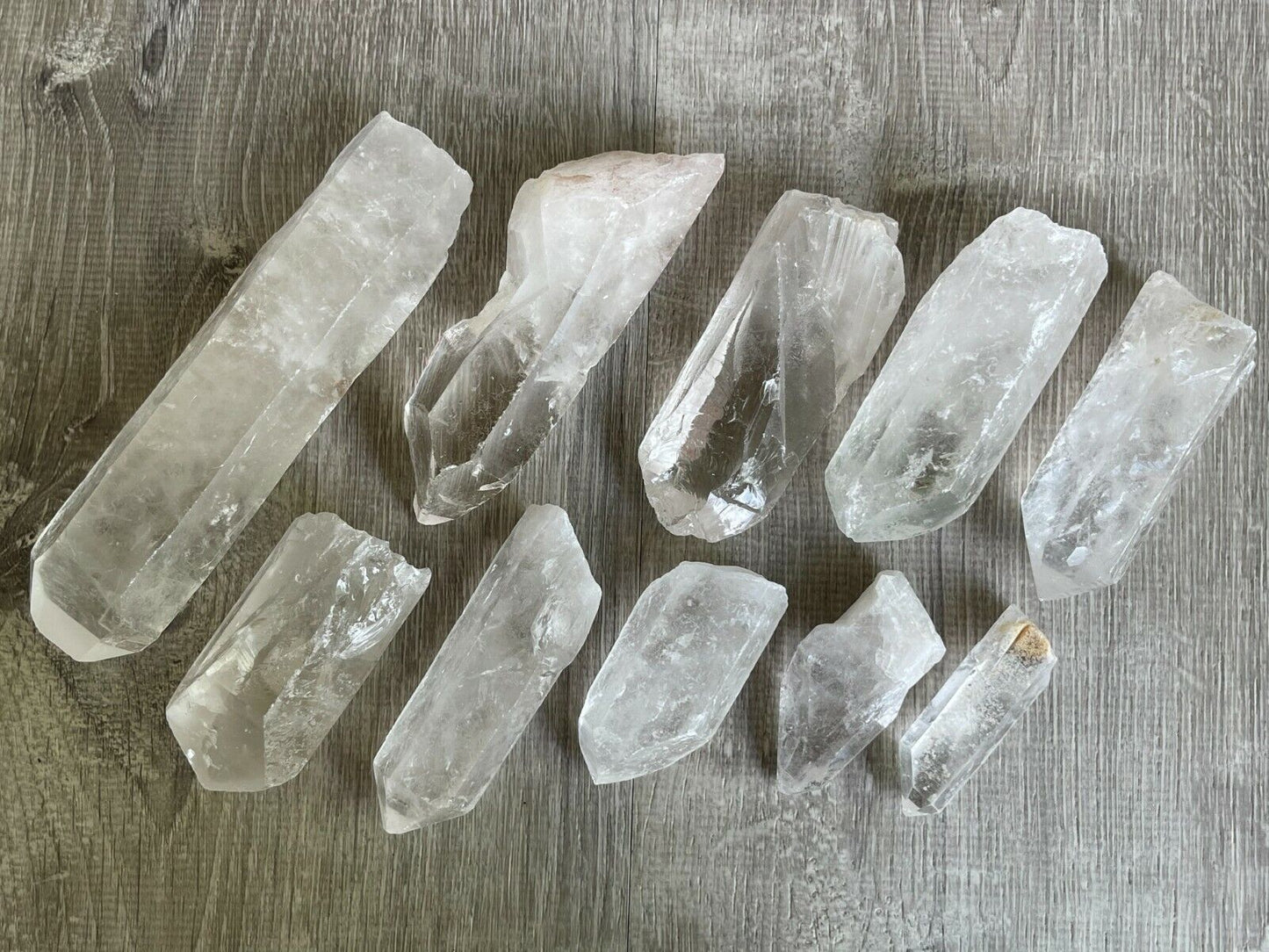 Extra Large Natural Clear Quartz Points, 2 to 7 Inch Quartz Crystals, Grade B