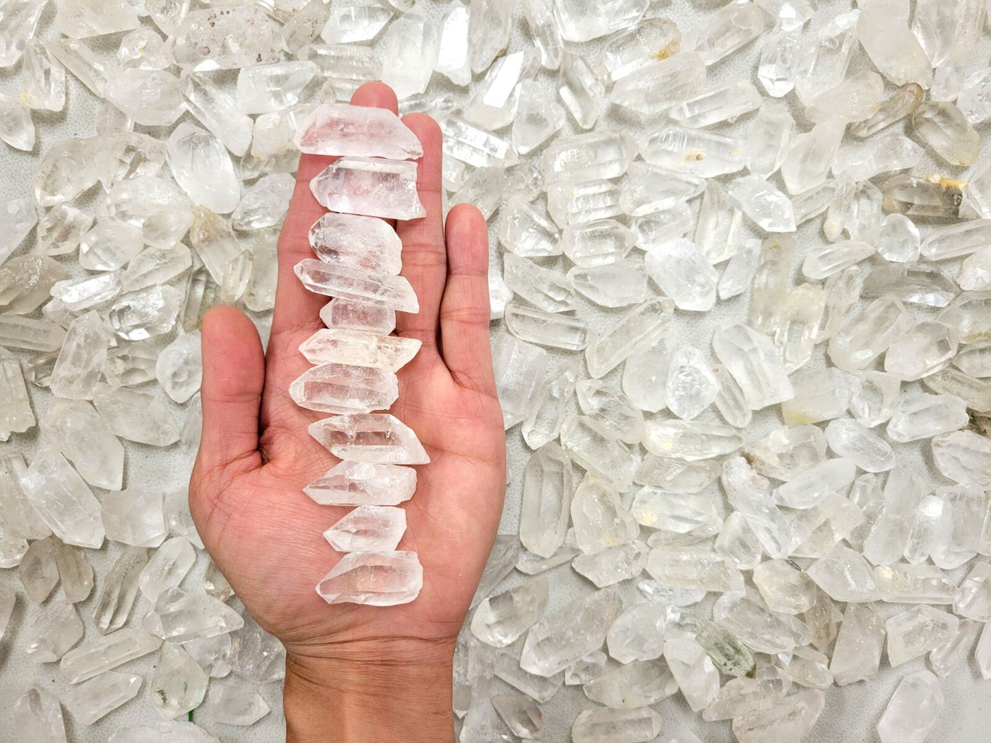 Mini Quartz Crystal Points Bulk, Crystals for Necklace Pendants & Healing Gems