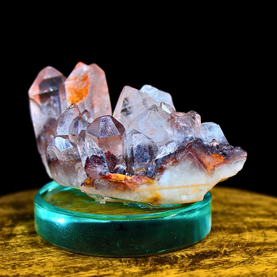 Red Phantom Quartz Sphere Hematite Crystal Ball 150g Root Chakra Healing