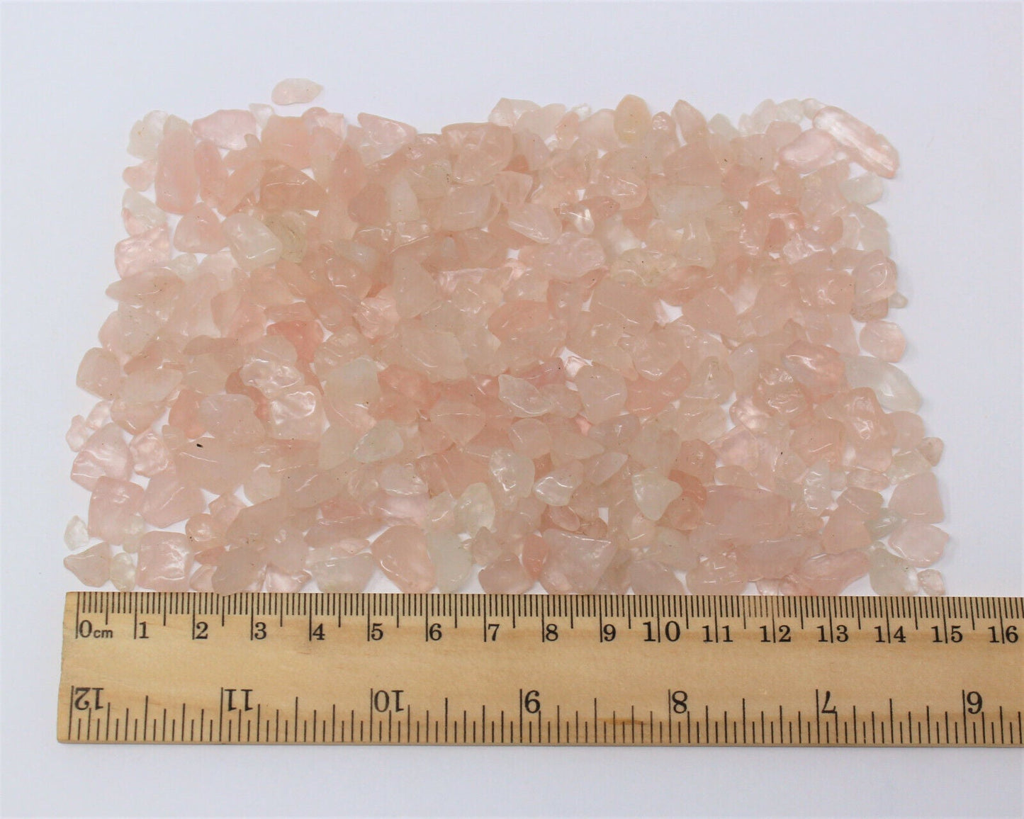 Rose Quartz Semi Tumbled Gemstone Mini Chips 6-8 mm, 'A' Grade Wholesale Lots