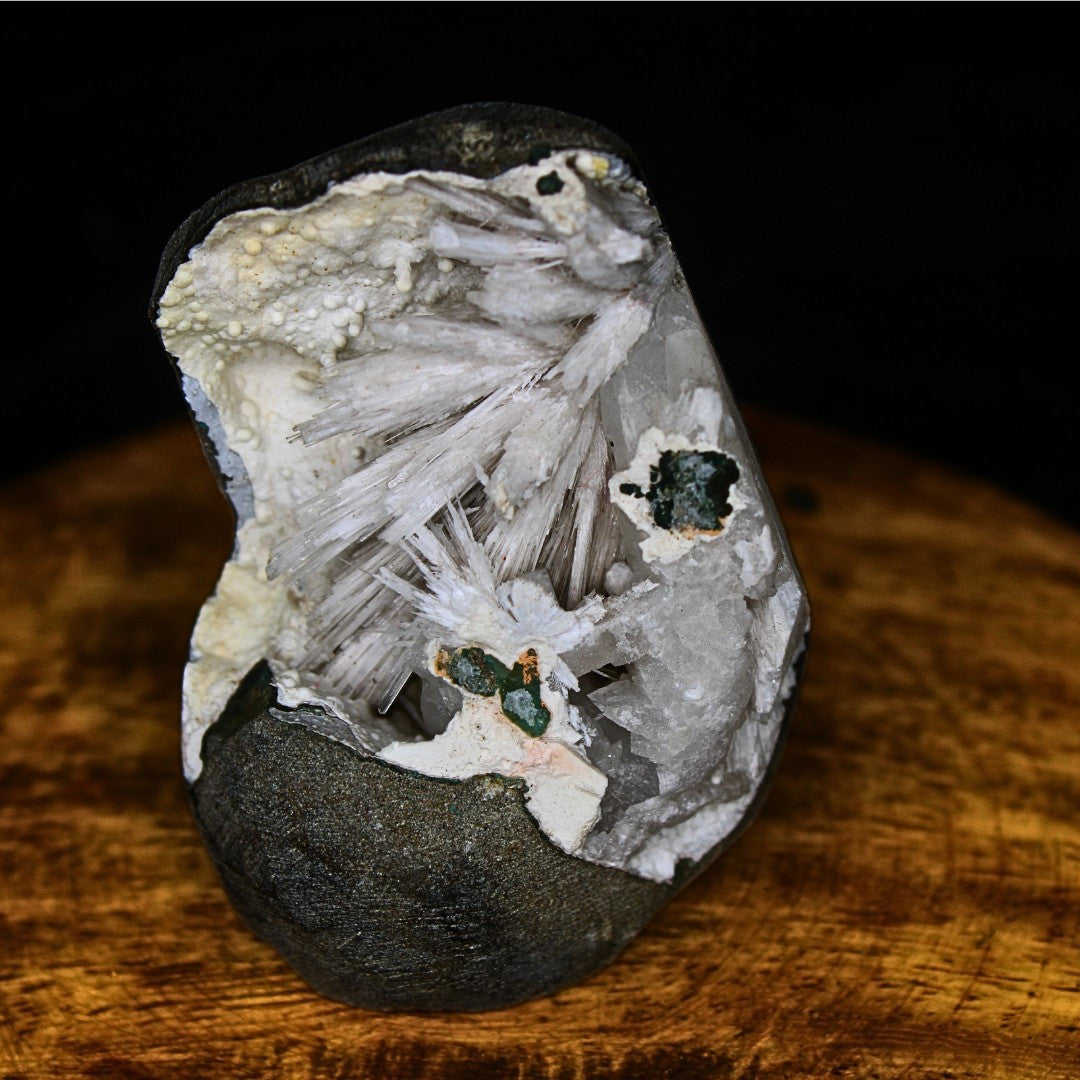 Scolecite Geode 110g Reiki Healing Crystal for Sleep Peace Meditation