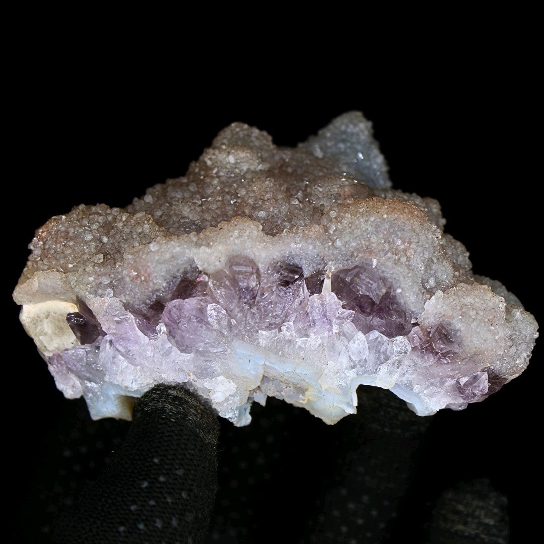 260g Natural Amethyst Quartz Cluster Crystal Geode Purple Druzy India