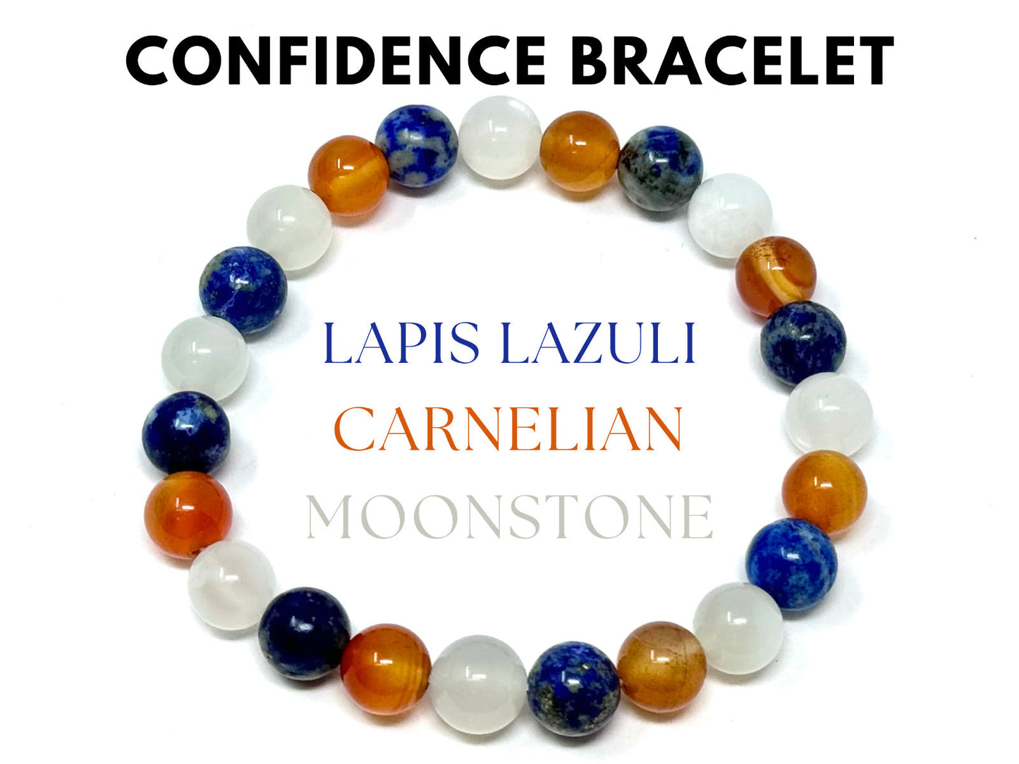 8 mm Bead Gemstone Bracelets: BUY 3 GET 1 FREE! (Stretch Crystal Bead Bracelets)