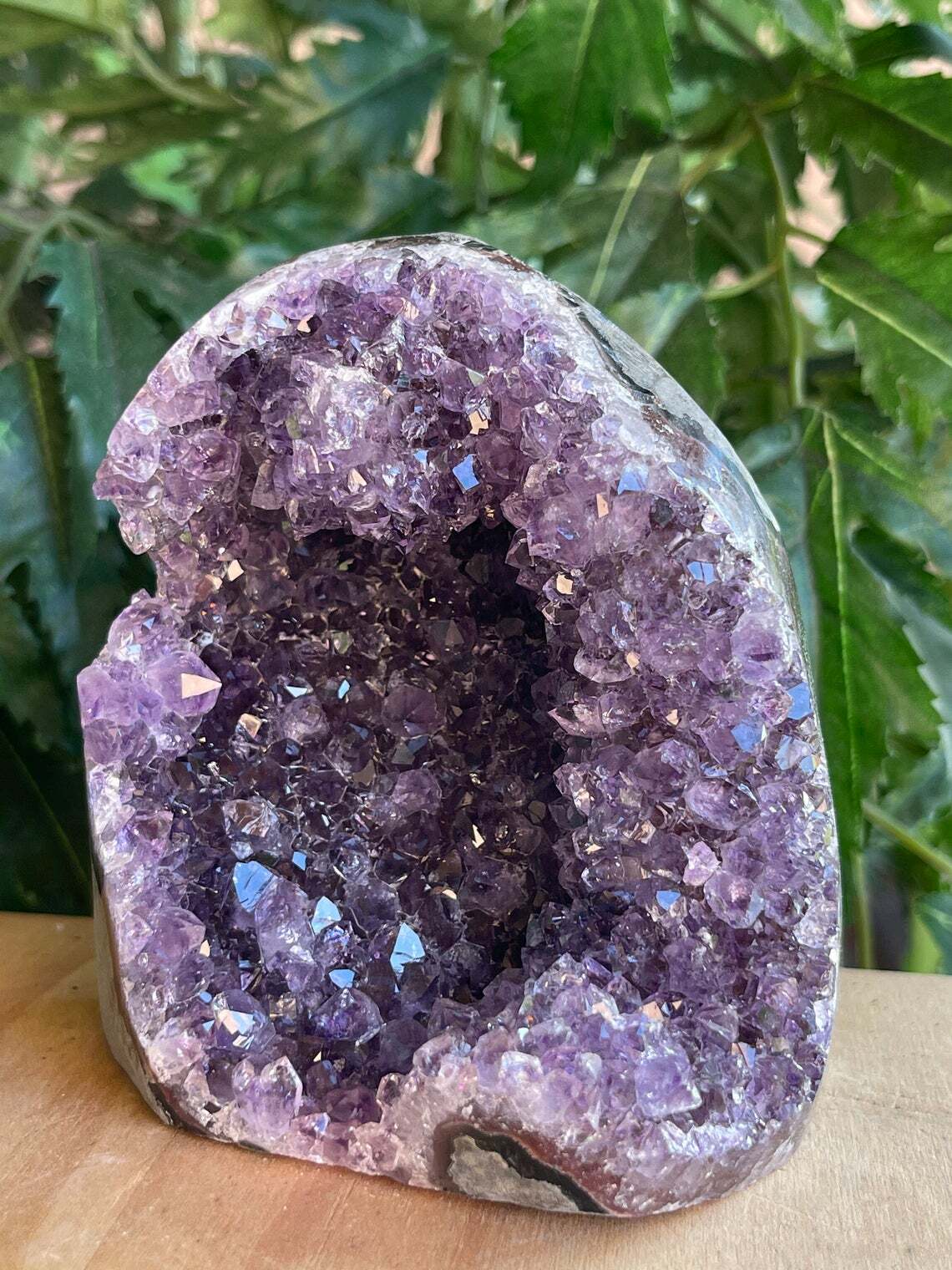Finely Polished Uruguay Amethyst Cluster Crystal Geode, Pick a Size: 0.5 to 4 Lb