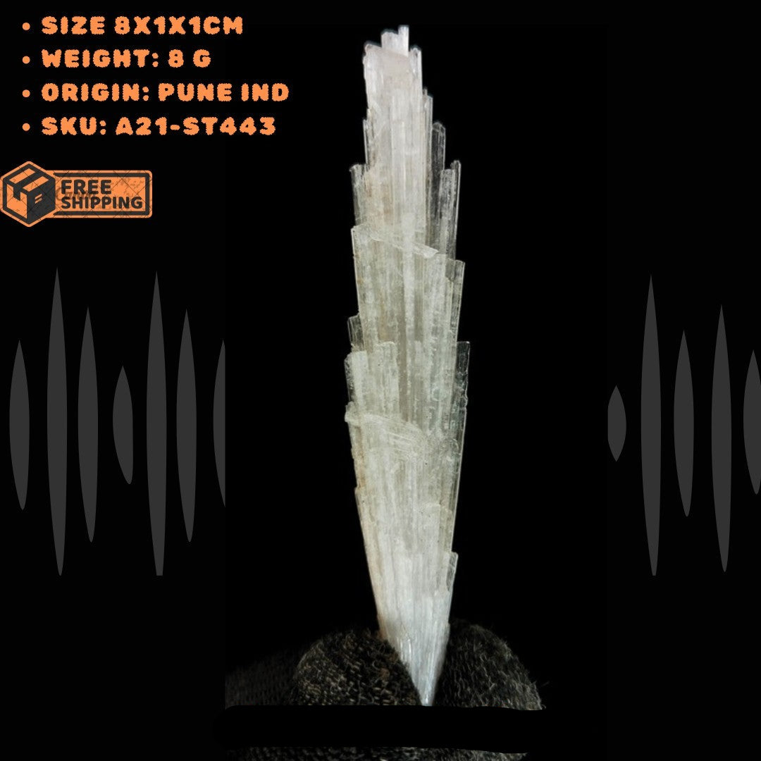 8g Scolecite Reiki Cluster | Natural Crystal Stone for Relaxation & Decor