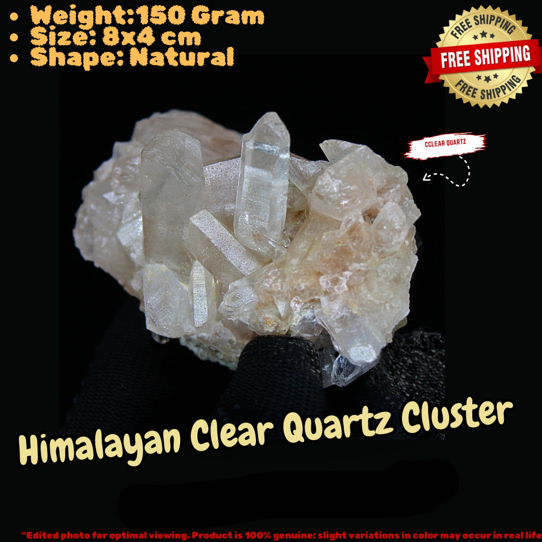 150g Large Clear White Quartz Cluster | Natural Himalayan Mineral Specimen