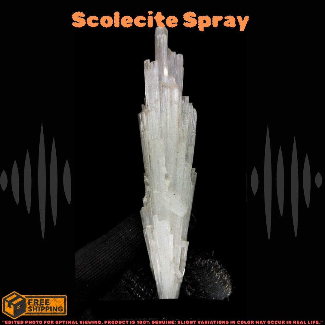 Scolecite Crystal Cluster 24g Healing Stone for Peace, Sleep & Meditation