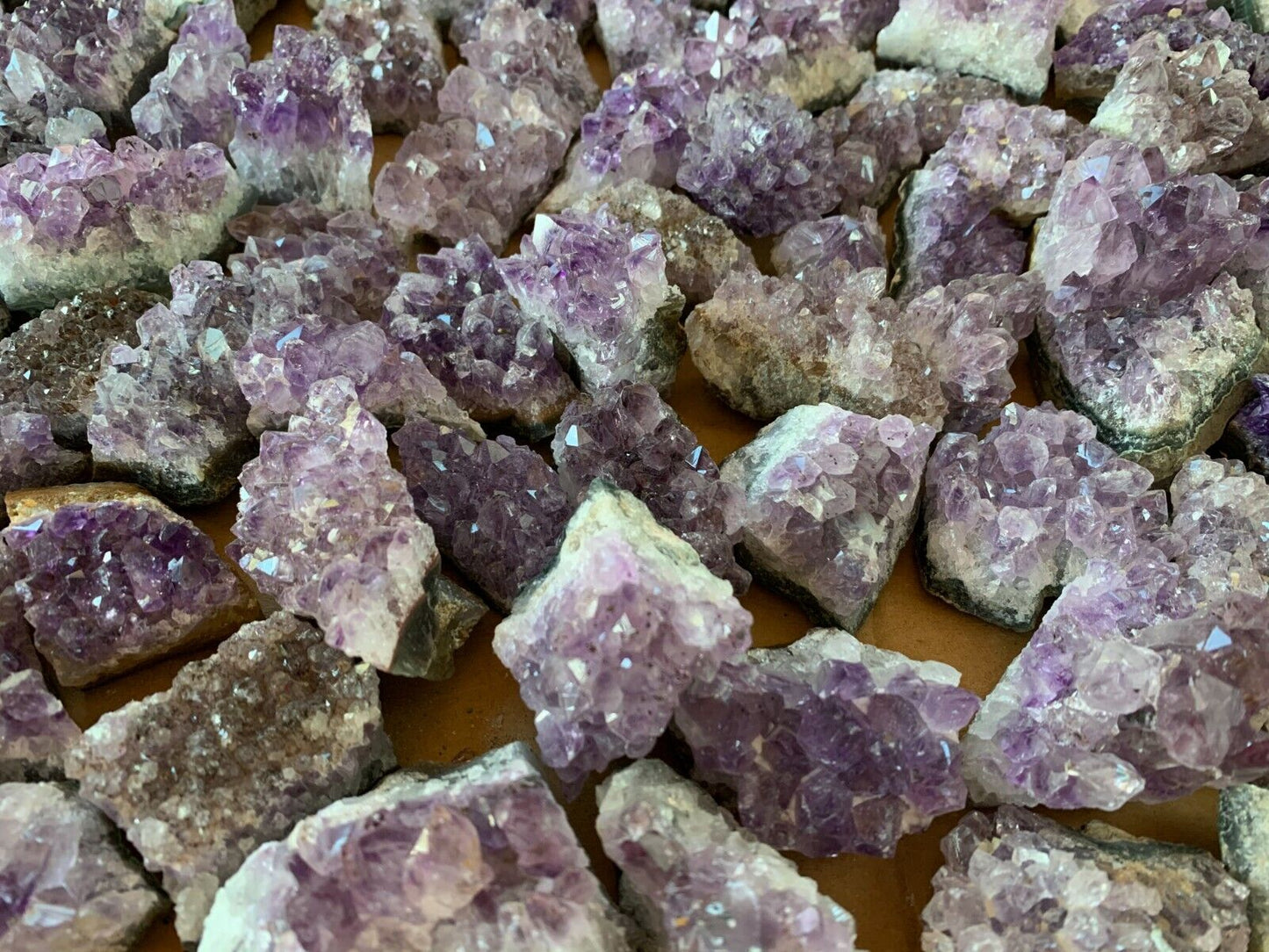 Grade B Raw Amethyst Cluster Druzy, 15-16 oz Lot, 2 - 3 Inches Natural Amethyst