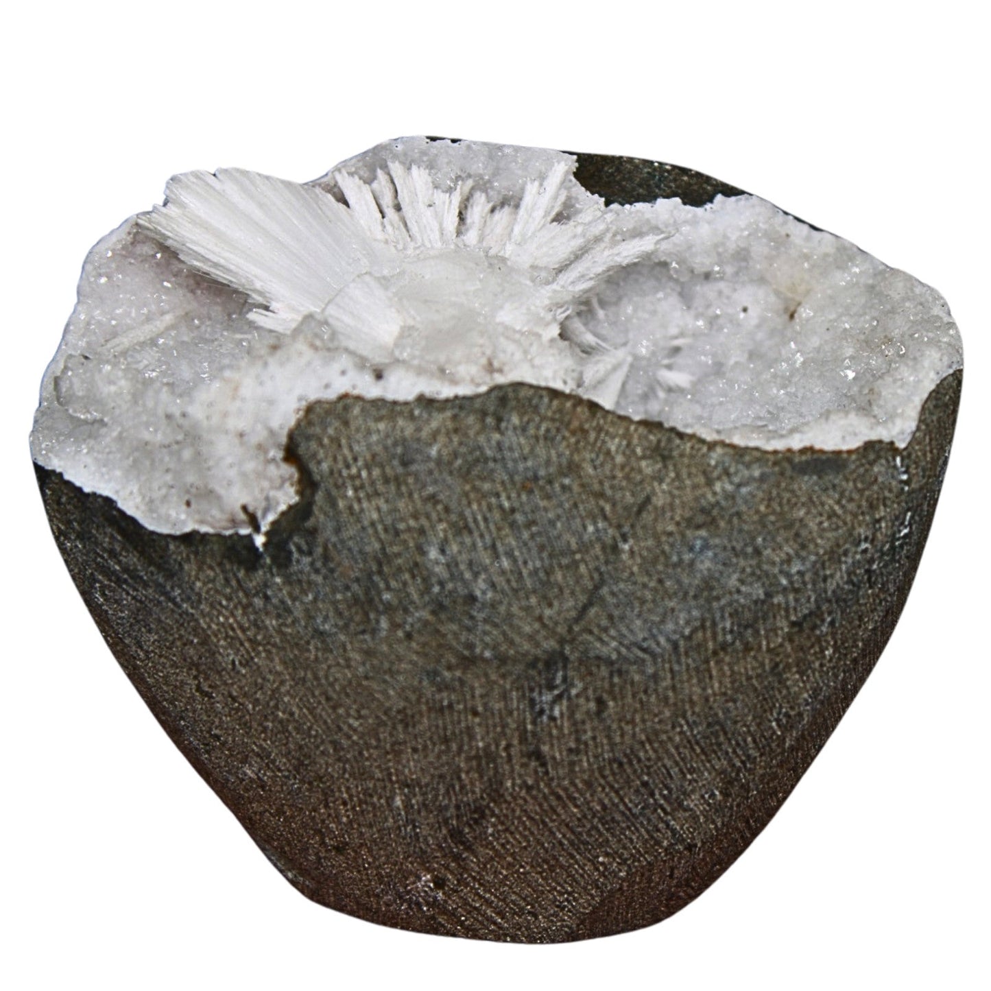 Scolecite Geode 148g 6x5cm Natural Calm Energy Stone for Chakra & Reiki