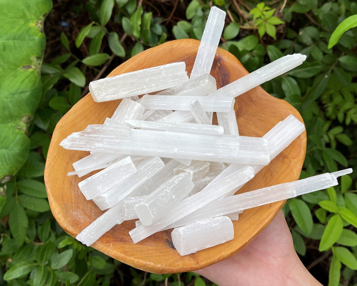 BULK 1/2 lb Lot Selenite Logs Crystal Sticks Wand Blades Shardes CLEARANCE 8 oz