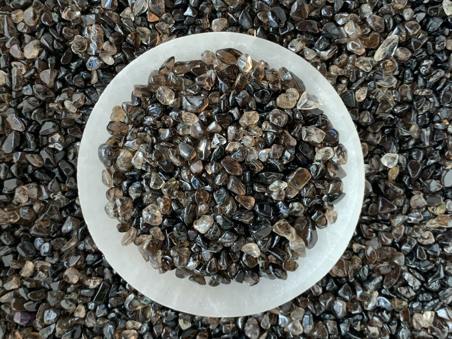 Grade A++ Smoky Quartz Semi Tumbled Gemstone Mini Chip 3- 6mm,Wholesale Bulk Lot