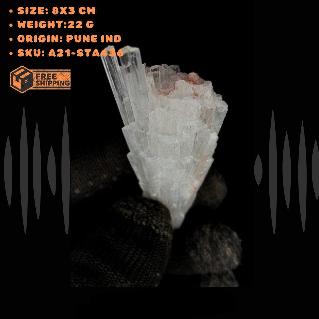 Natural Scolecite Healing Crystal 22g India β Collector Mineral Specimen
