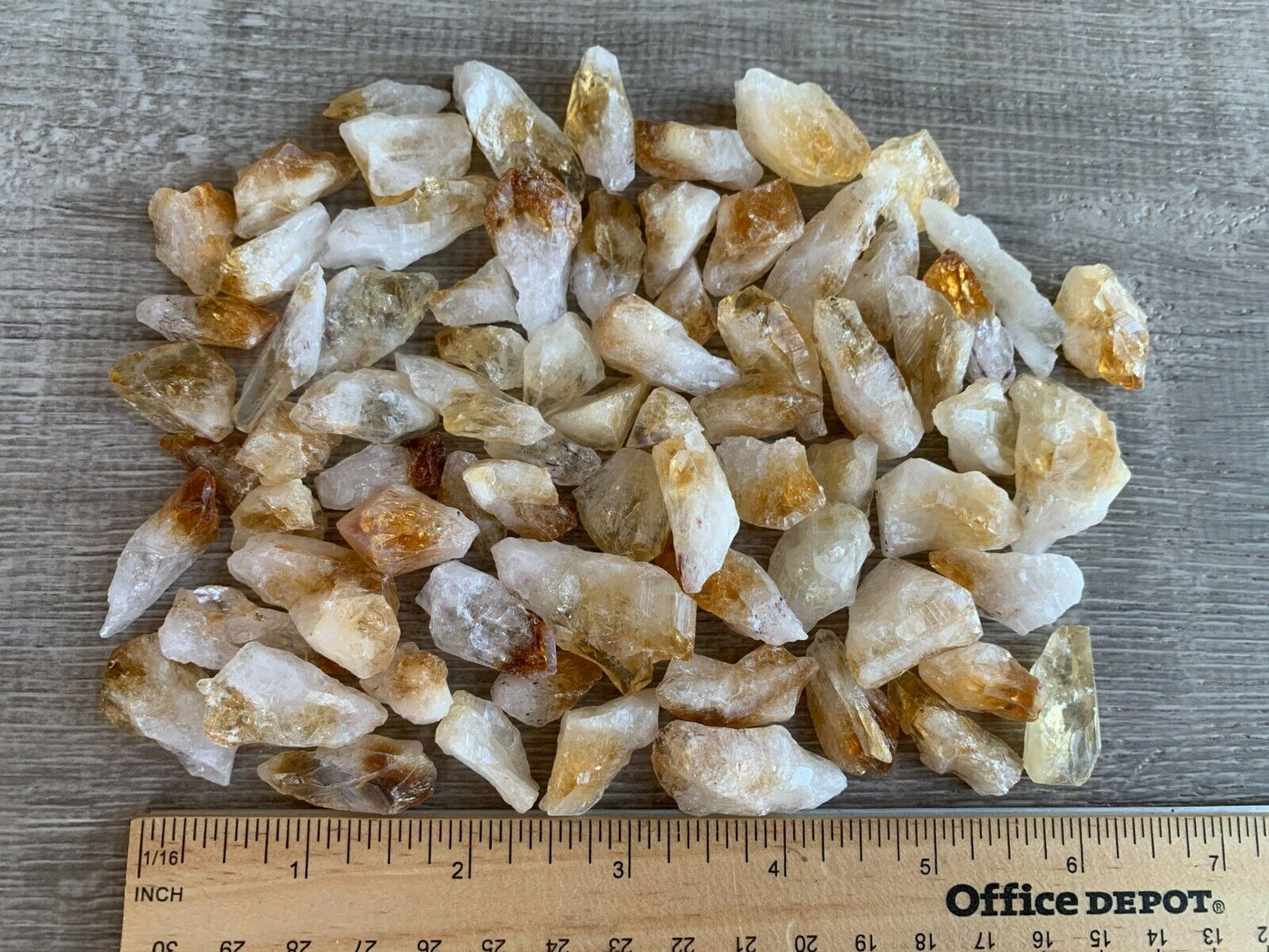 Amethyst Citrine Crystal Points and Chunks Collection,1/2 Lb Amethyst & Citrine