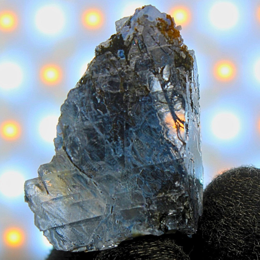 Rare 20g Rainbow Calcite & Blue Chalcedony Specimen Crystal India