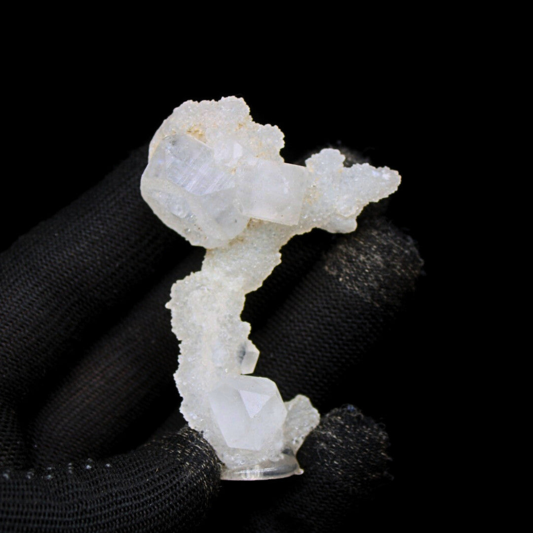 Apophyllite Shiny Crystal Cluster Tower 7cm 160g Rare Luster Mining Specimen Ind