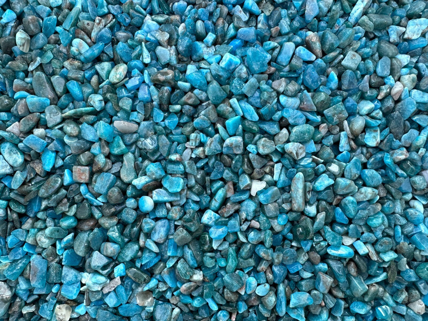 Grade A++ Apatite Semi Tumbled Gemstone Mini Chips 4 - 8 mm, Wholesale Bulk Lot