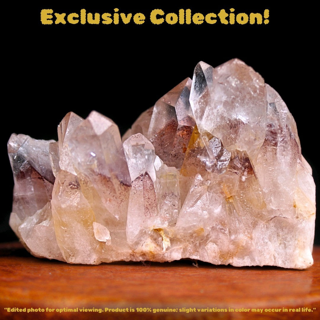 Phantom Clear Quartz Cluster 210g 8x5 cm – Rare Natural Growth Crystal