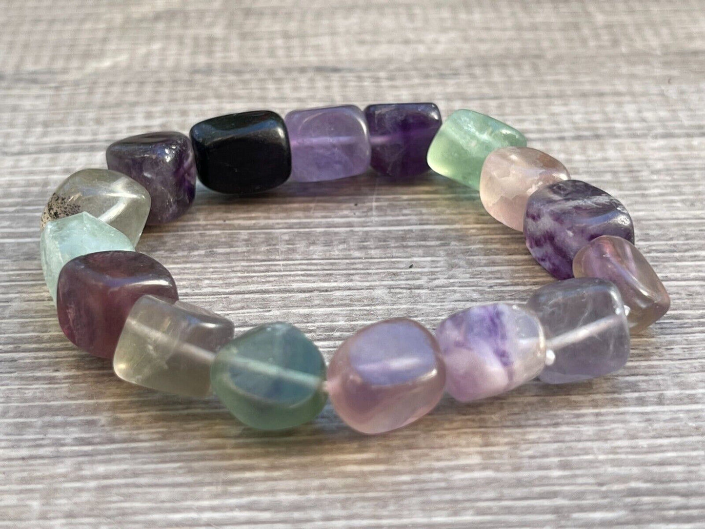 Wholesale Grade A++ Gemstone Nugget Bracelet, Choose from 18 Gemstone Types