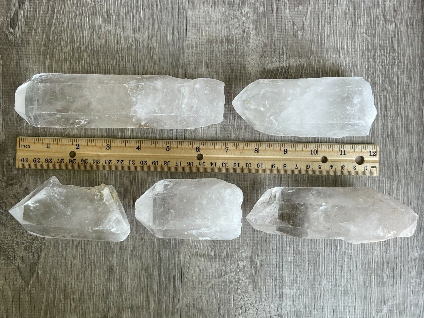 Extra Large Natural Clear Quartz Points, 2 to 7 Inch Quartz Crystals, Grade B