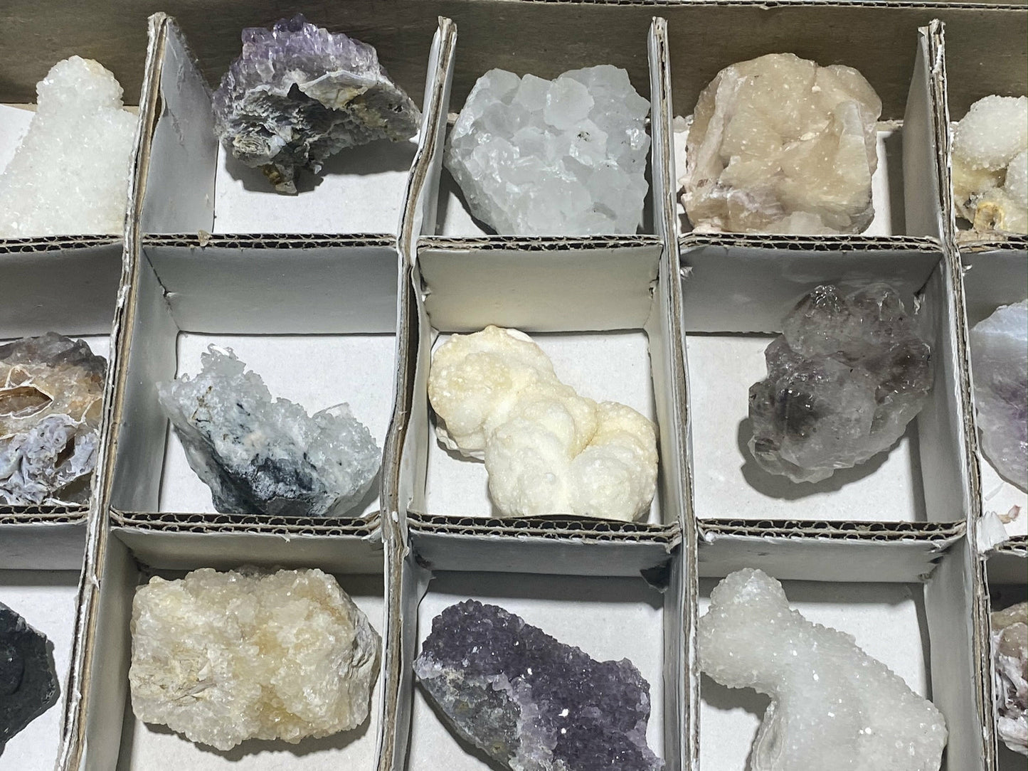 Bulk Wholesale Lot 24 Piece Flat Zeolite Crystal Collection - Rough Raw Crystals