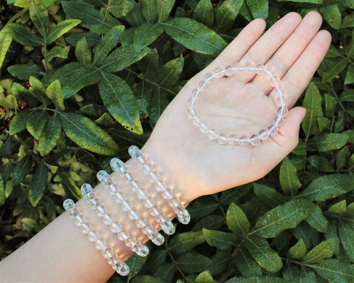 8 mm Bead Gemstone Bracelets: BUY 3 GET 1 FREE! (Stretch Crystal Bead Bracelets)