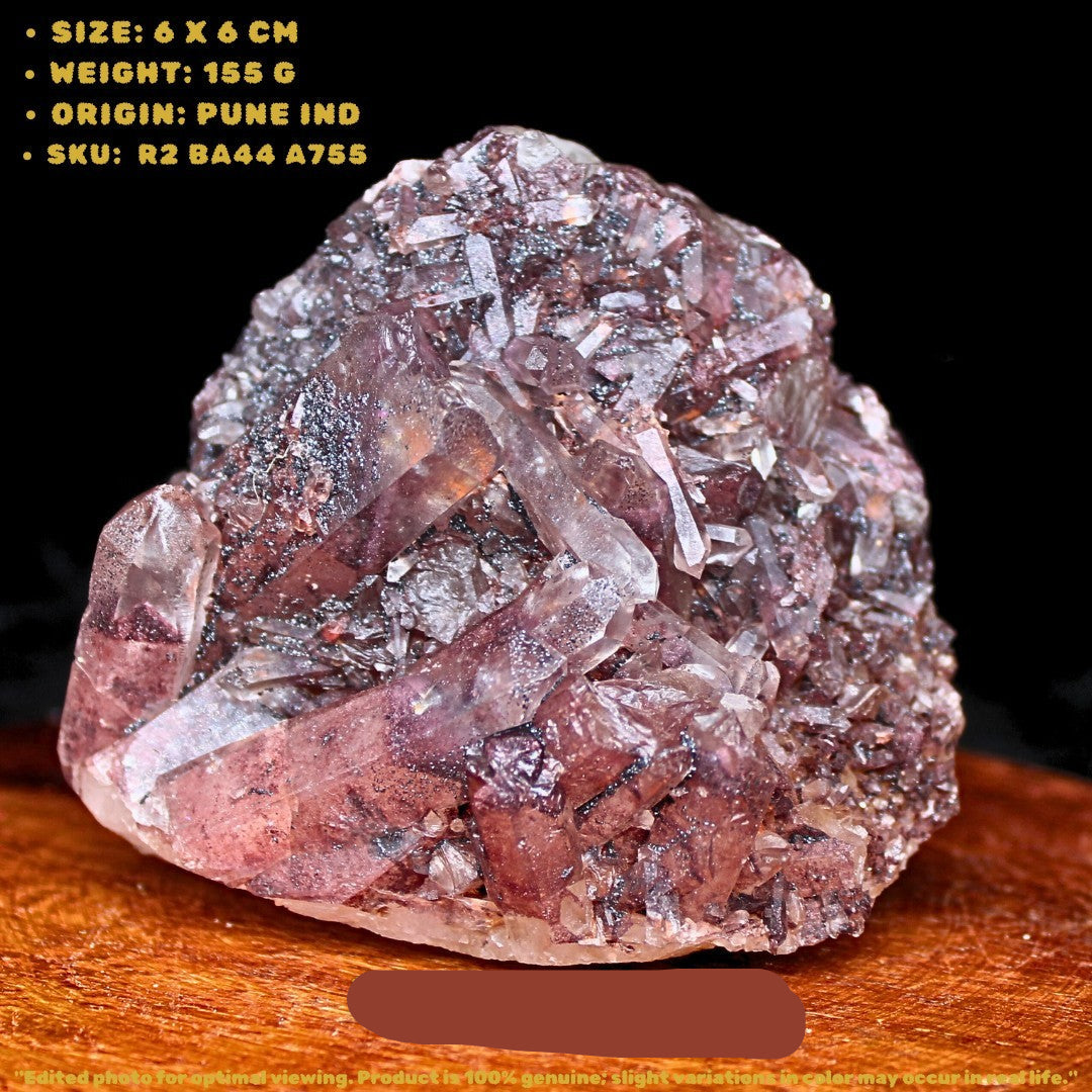 Red Phantom Quartz 155g 6x6 Rare Raw Crystal for Collectors & Healers