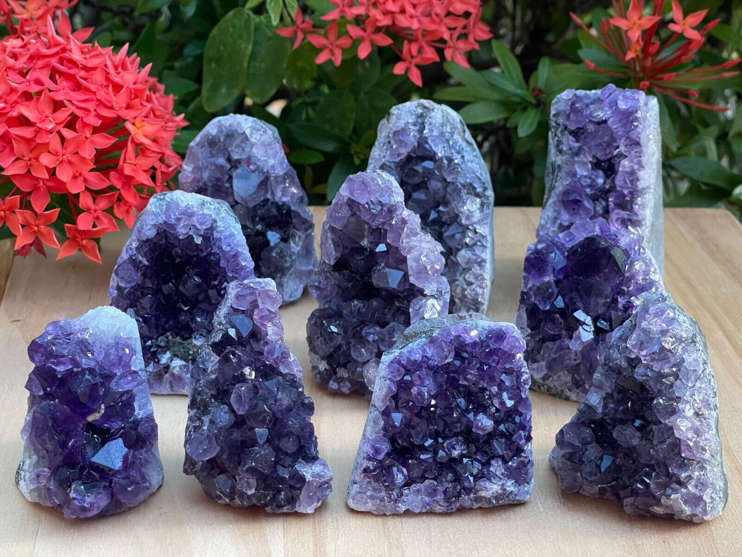 Small Uruguayan Deep Purple Amethyst Cluster, Amethyst Geode, Wholesale Bulk Lot