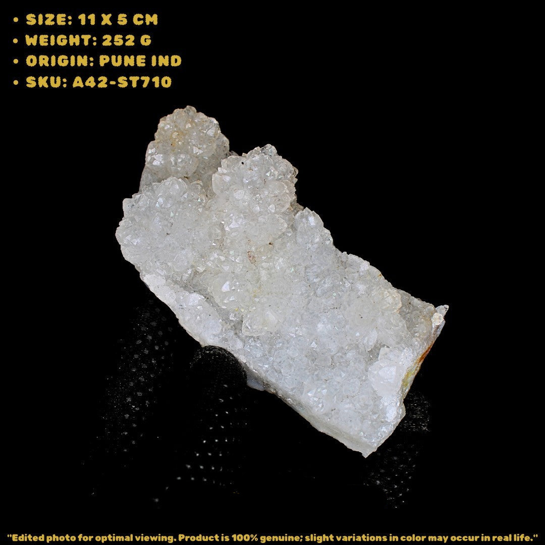 Natural Apophyllite Cluster 252g 11x5cm Green White Crystal Mineral