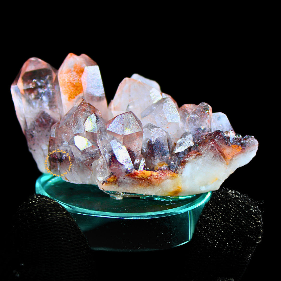 Red Phantom Quartz Sphere Hematite Crystal Ball 150g Root Chakra Healing