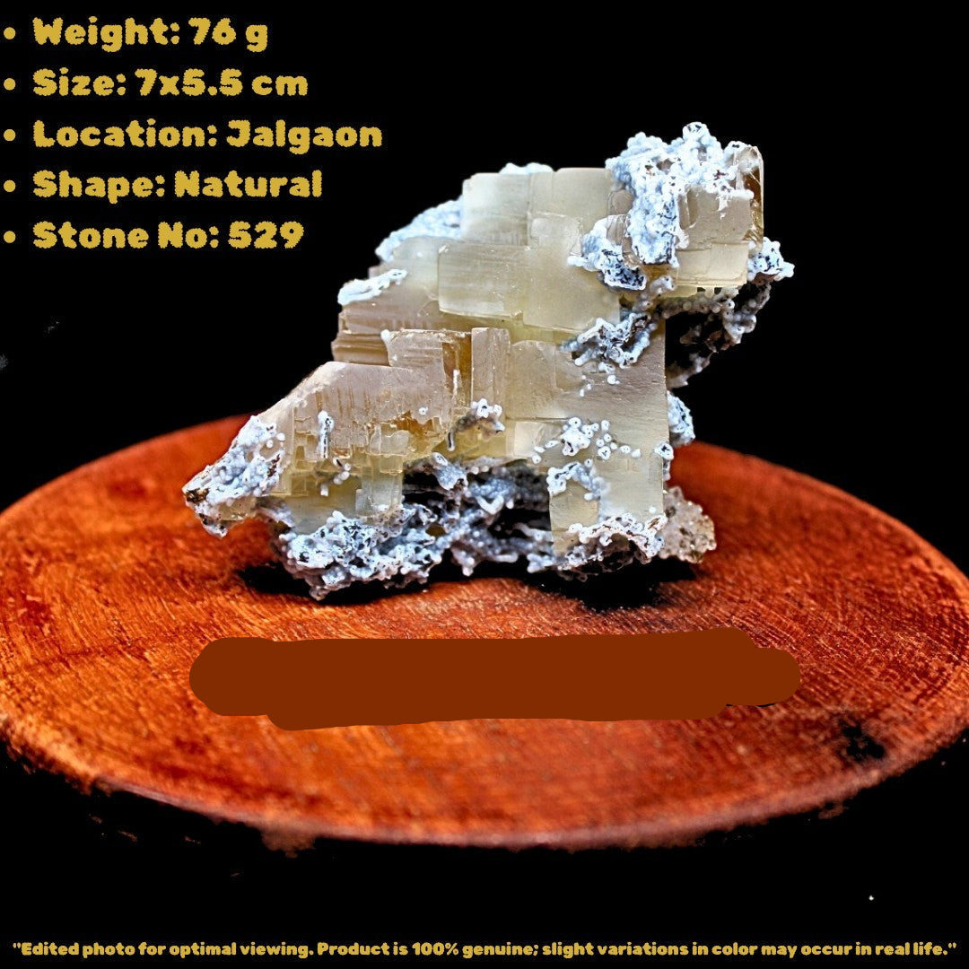 Rare Rainbow Calcite with Mordenite 76g Cabinet Specimen India 7x5.5cm