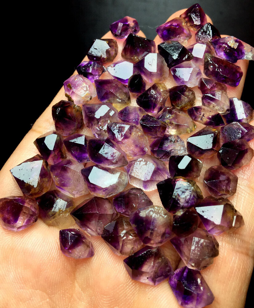 30g 55+PCS WOW! Beautiful Super Seven Skeletal Amethyst Quartz Crystal