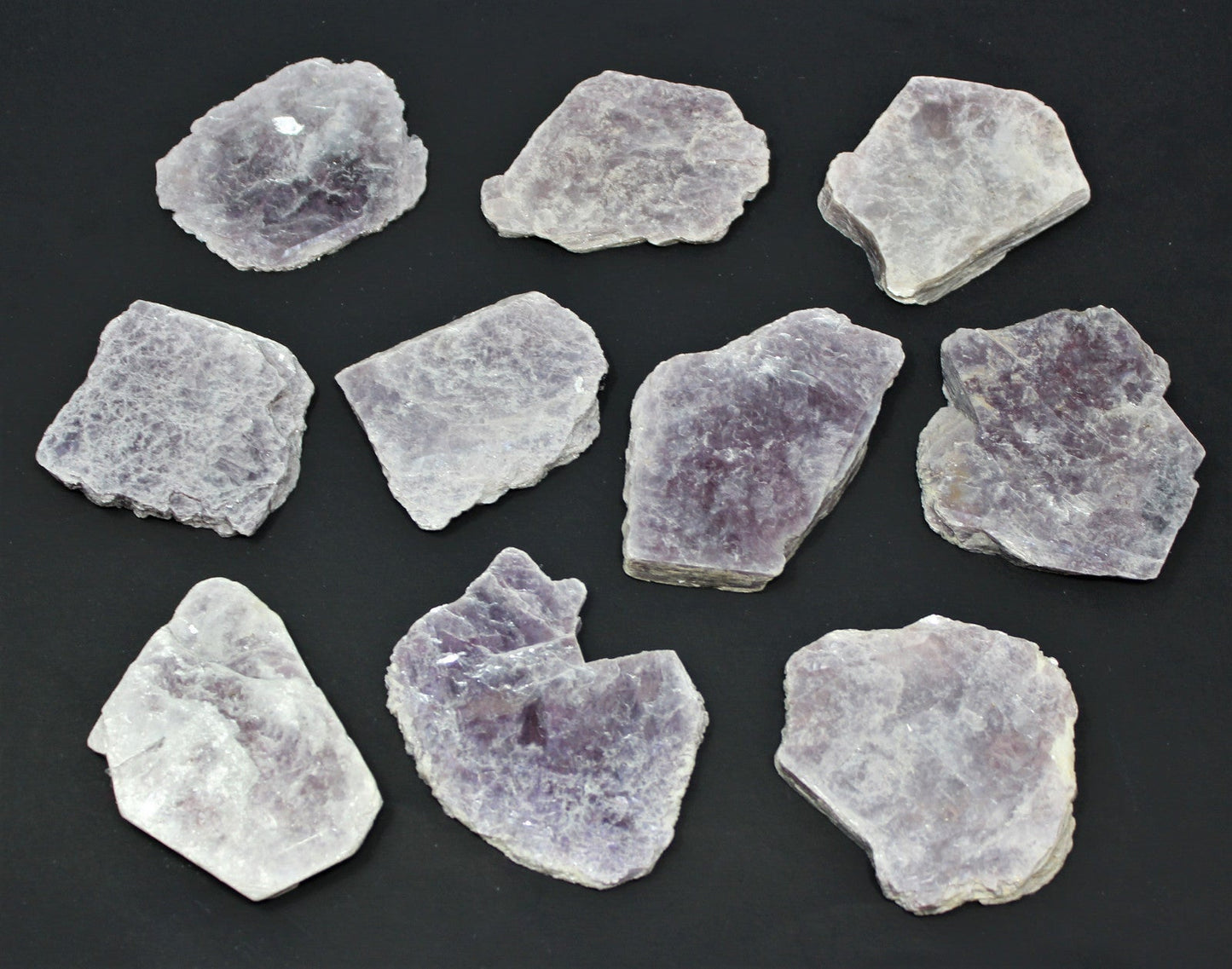 1/4 lb Lot Lepidolite Leaves, Slabs, (4-7 pieces) Layered Mica Crystal Mirrors