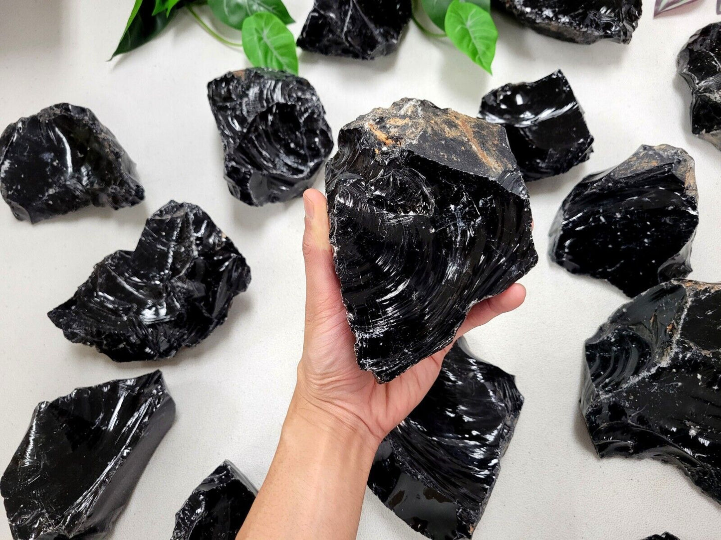 GIANT Black Obsidian Stones Large Raw Healing Crystals Natural Lapidary Rocks
