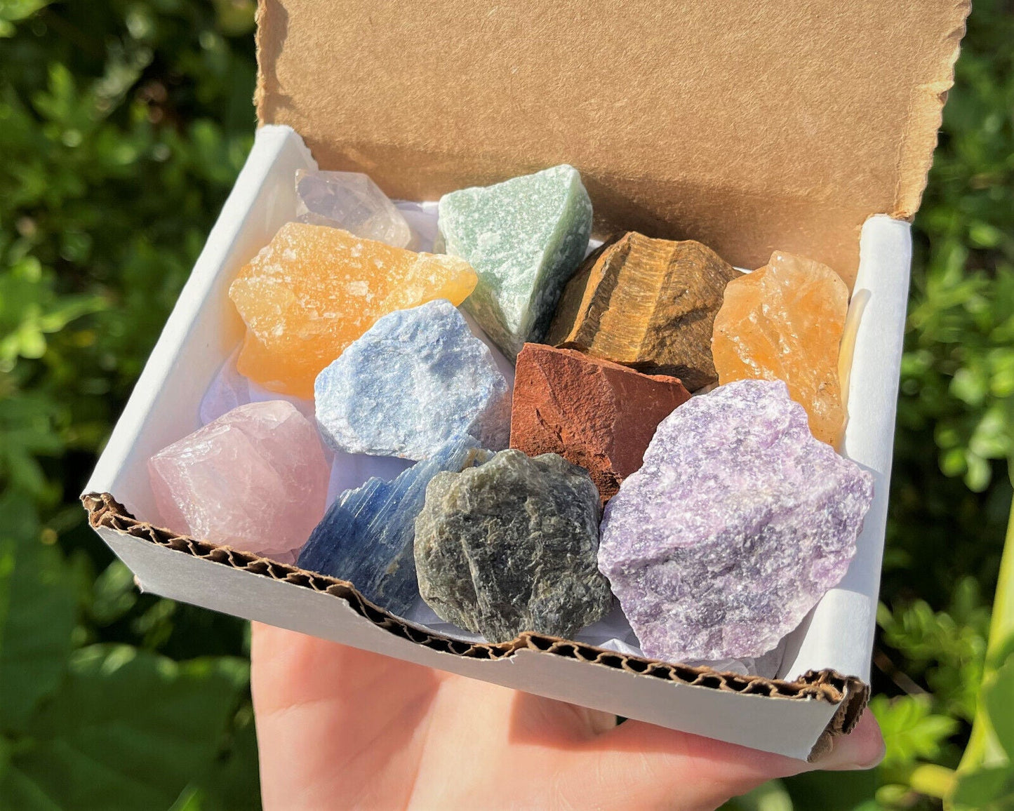 Bulk Crafters Collection 1/2 lb Box Gems Crystals Natural Raw Mineral 250g Rocks