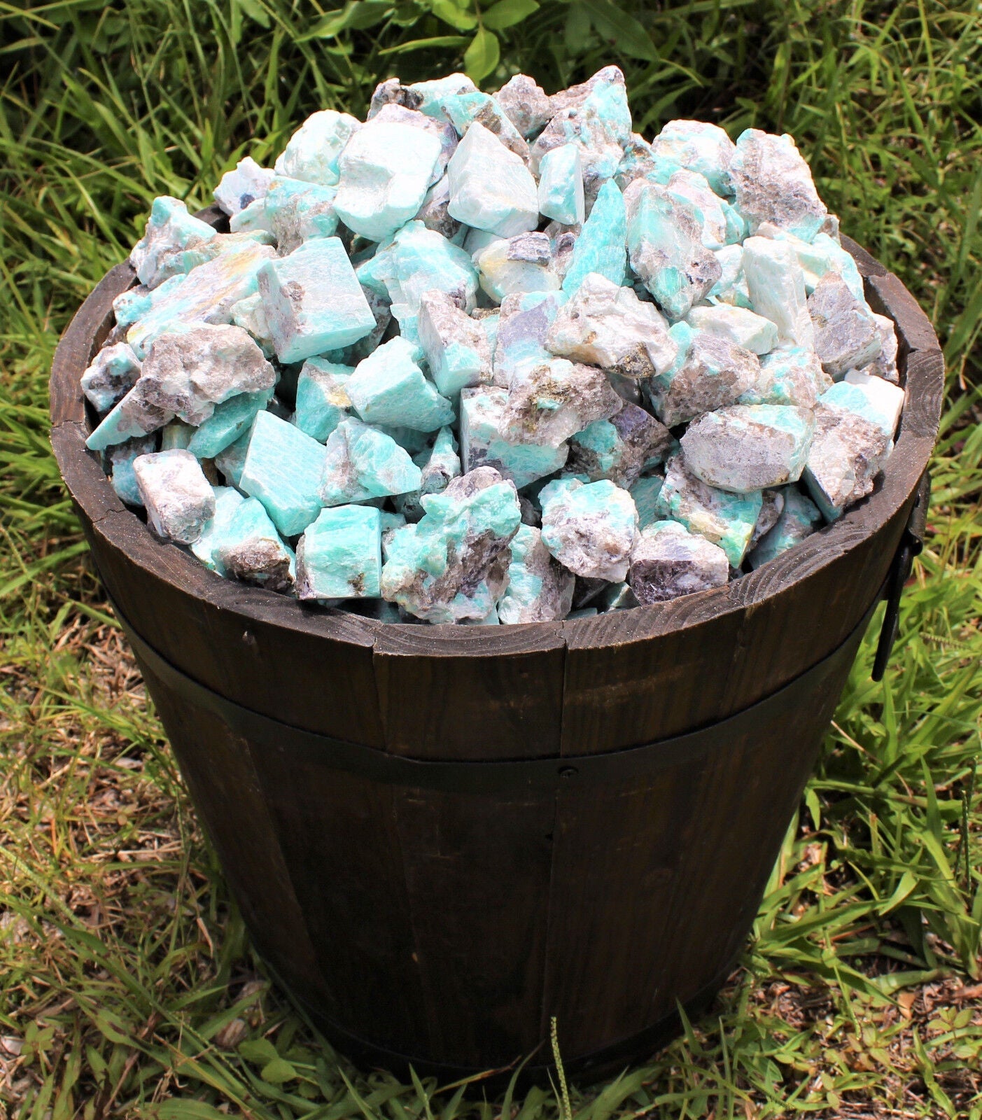 1/2 lb Lot Bulk Natural Rough Amazonite Crystal Healing Raw (8 oz)