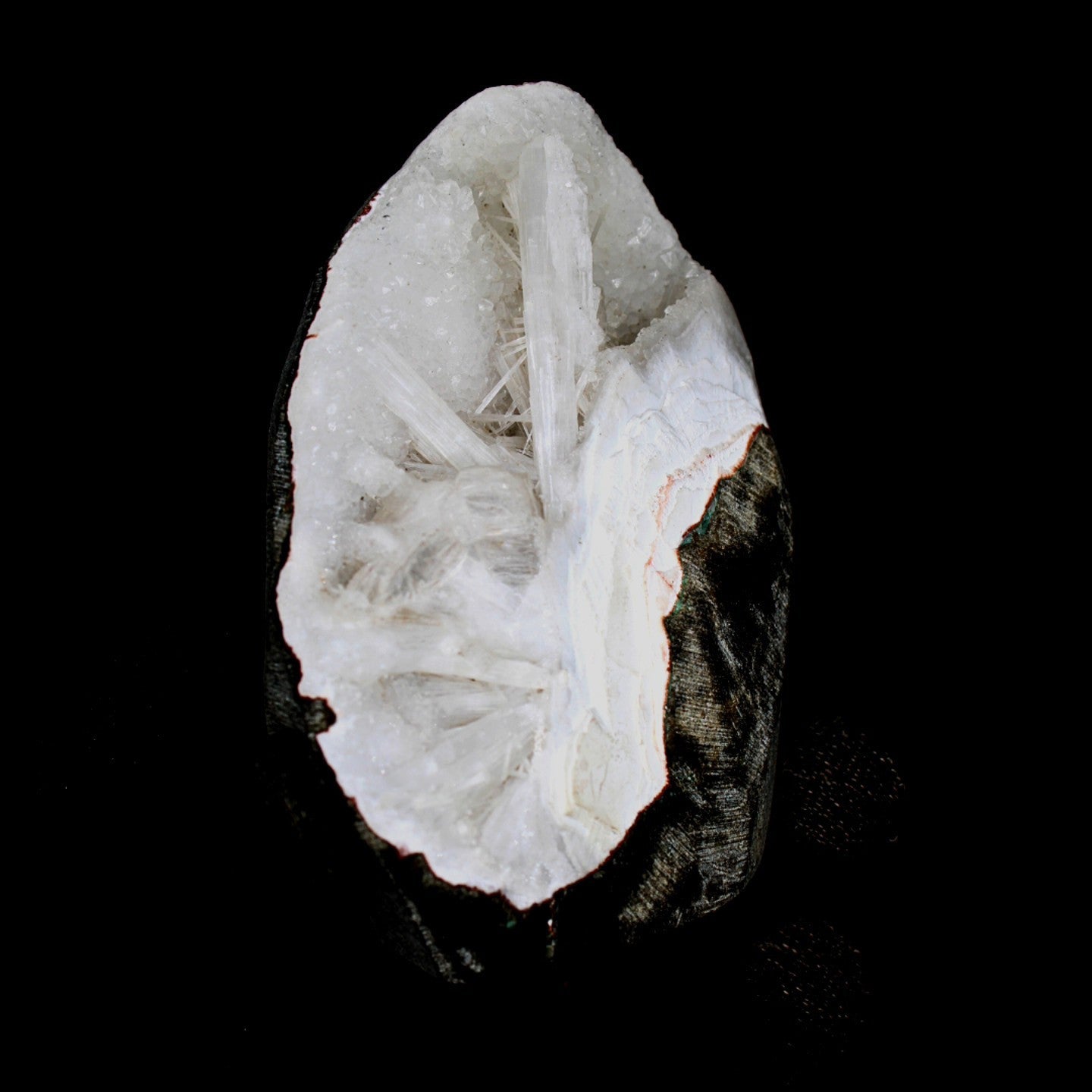 290g High-qualit Scolecite Spray 290g Zeolite Geode Crystal Cluster Natural Mineral India