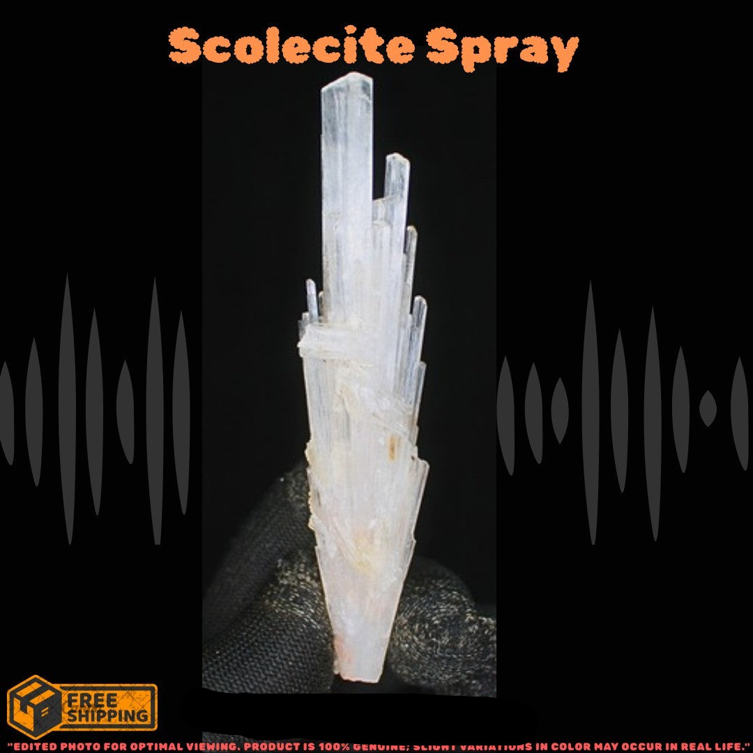 Natural Scolecite Cluster 20g Raw White Zeolite Mineral from India